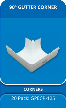 90° GUTTER CORNER CORNERS 20 Pack: GPECP-125
