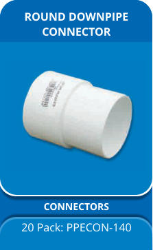 ROUND DOWNPIPE  CONNECTOR CONNECTORS 20 Pack: PPECON-140