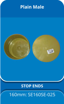 Plain Male STOP ENDS 160mm: SE160SE-025