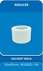 REDUCER SOLVENT WELD 50x40mm: W50RED-106