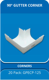 90° GUTTER CORNER CORNERS 20 Pack: GPECP-125